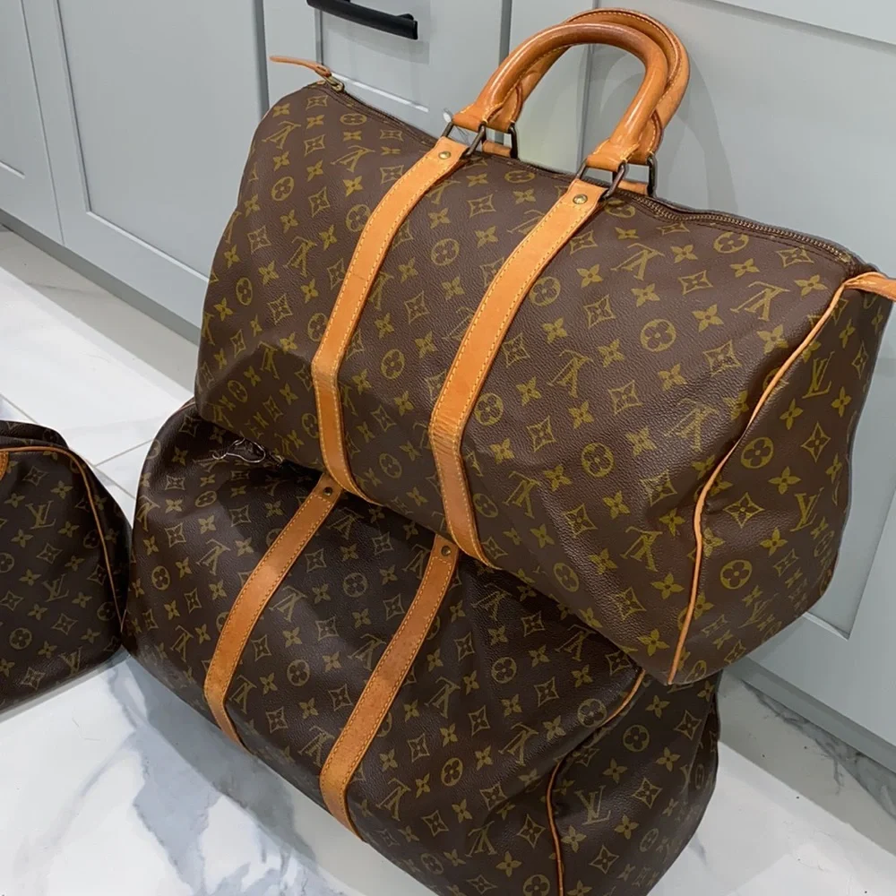 Bundle lot of 3 authentic Louis Vuitton bags Keepall 45 Keepall 50 and Deauville - Picture 7 of 12